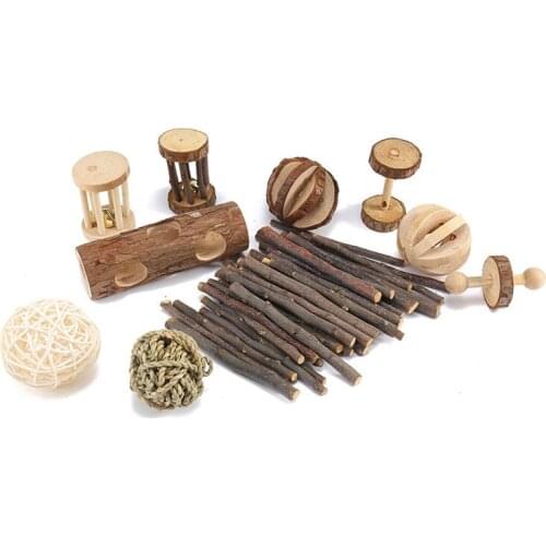 Hamsters Rabbits Birds Molar Toys Apple Branches Wooden Pets Toys Pet Products Hamsters Toys