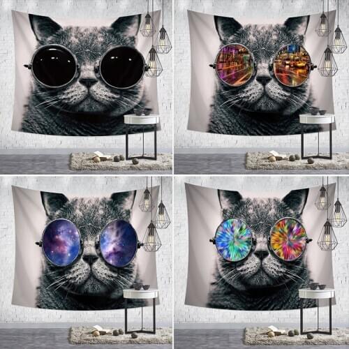 Cat Tapestry Wall Hangings Home Decorative Hanging Pictures Living Room Background Cloth Witchcraft Room Decor