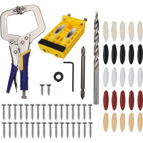 Oblique Hole Locator Kit Woodworking Puncher Electric Drill Positioning Tool Pocket Hole Jig