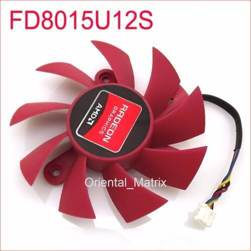 NTK FD8015U12S DC12V 0.50A 4Pin 75mm Cooler For AMD HD7750 HD7770 Graphics/Video Card Cooling Fan