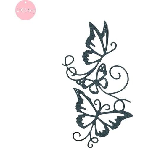 Butterfly Iris Metal Cutting Dies Scrapbooking Embossing Folder for Card Making Craft Stencils Clear Stamp and Slimline Dies