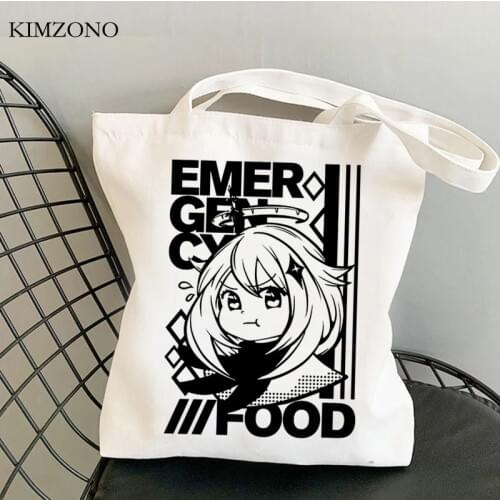 Genshin Impact shopping bag eco canvas reusable shopper cotton bag jute bolsas ecologicas fabric bolsas reutilizables sac tissu