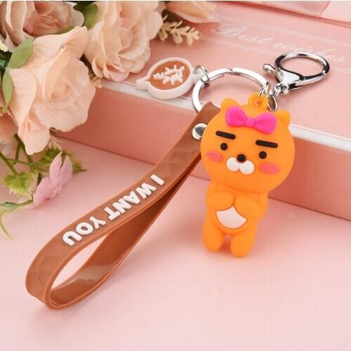 Fashion Dog Duck Rabbit Key Chain Animal Key Ring Holder For Women Bag Car Key Chain Gift Key Jewelry Pendant EH067