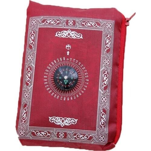 Muslim Prayer Rug New Waterproof Muslim Travel Pocket Compass Prayer Mat with V7G0