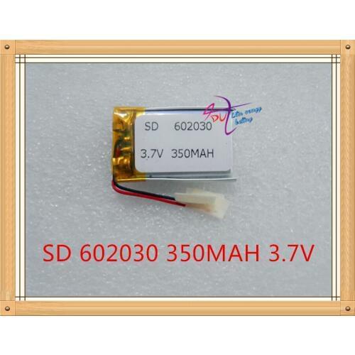 Wholesale 100 pcs 3.7V 300mAh Lithium Polymer LiPo Rechargeable Battery 602030 For Mp3 Mp4 PAD DVD DIY E-book