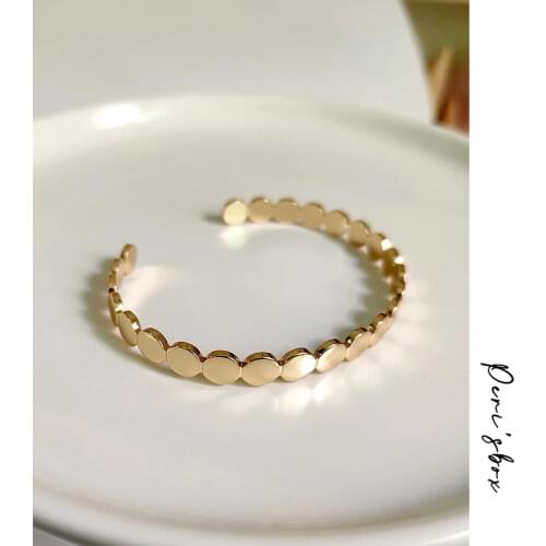 Perisbox Hive Shape Gold Bangles Hexagon Geometric Bangles for Women Circle Minimalist Open Bangle Adjustable Trendy Jewelry