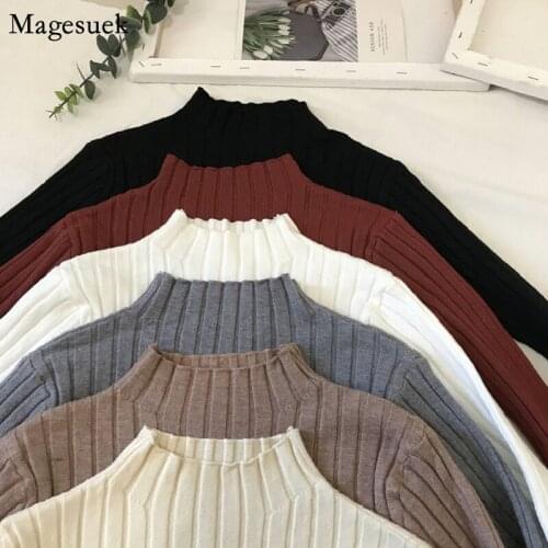 Autumn Winter Pullover Women Knitted Sweater 2021 Long Sleeve Slim Jumper Sweater Woman Vintage Pull Femme Women Clothing 16225