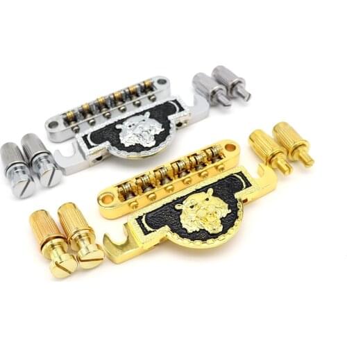 Electric guitar ball roller front axle pull string with Carved lion head LP bridge 6mm mounting hole suitable for EPI LP elect