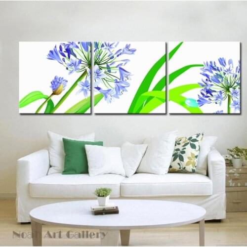 Modern Purple Flower Canvas Printings Giclee Print on Canvas Wall Art Picture For Home Decor Unframed Spray Painting Wall Art