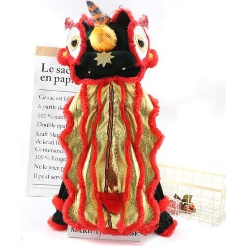 Lion Dance Fashion Dog Winter Pet Dog Clothes Dogs Coat Jacket Cotton Ropa Perro French Bulldog Clothing Dogs Cats Pets Clothing