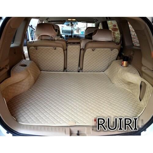 High quality! Special trunk mats for Toyota Highlander 5 seats 2013-2007 wear-resisting cargo liner boot carpets,Free shipping