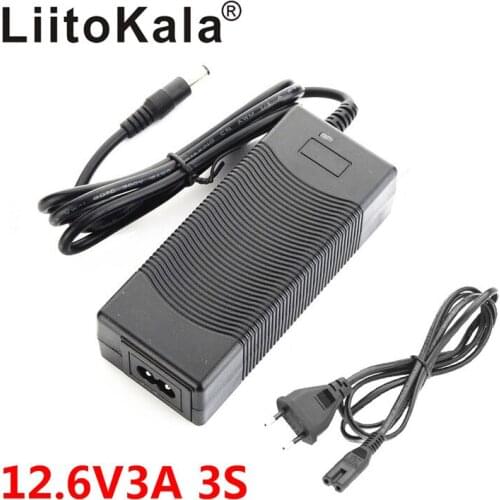 LiitoKala 12V 24V 36V 48V 3 Series 6 Series 7 Series 10 Series 13 String 18650 Lithium Battery Charger 12.6V 29.4V DC 5.5*2.1mm