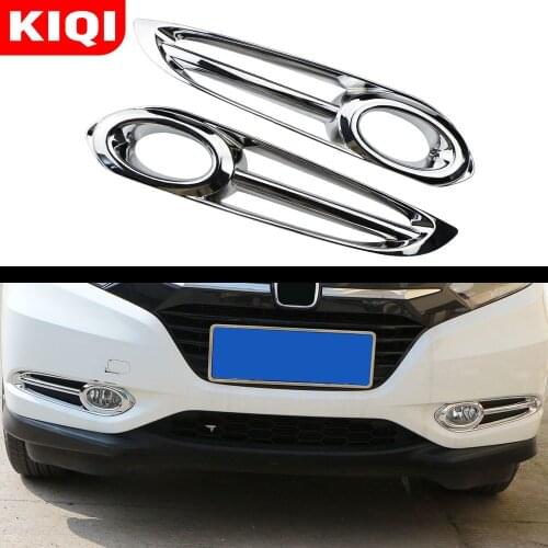 2 Pcs/Set Front Car Fog Lights Protection Cover Fit For Honda HR-V HRV Vezel 2014 2015 2016 2017 2018 Car Fog Lamps Covers Trim