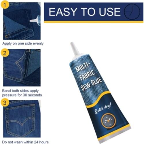 Liquid Glue Instant Fabric Leather Fast Drying Glue Ultra-stick Sew Glue Kit Secure Stitch Liquid Sewing Supplies Universal Glue