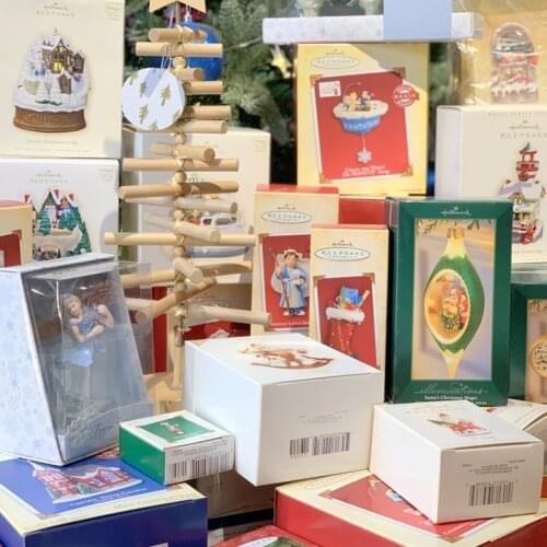 1PCS American out of print collection Christmas Tree Pendant Hermann Music Box Christmas decorations super exquisite