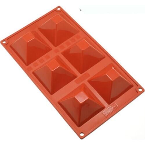 10 PCS High Quality 6 Pyramid Silicone Muffin Pan Tray Jelly Cupcake Candy Mold Chocolate Mold