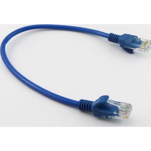 10x Blue Network Ethernet Internet Lan Cable Line Cat5E RJ45 Patch Cable Cord RJ45 Male to Male Connector 20cm
