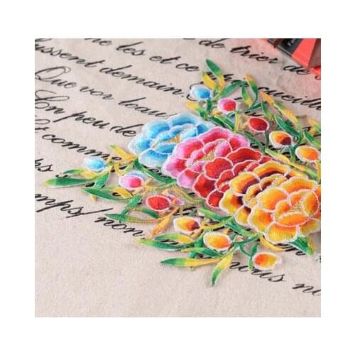 14cm x 5cm DIY ironing applique cloth patch stickers affixed decorative flowers small Patch stickers