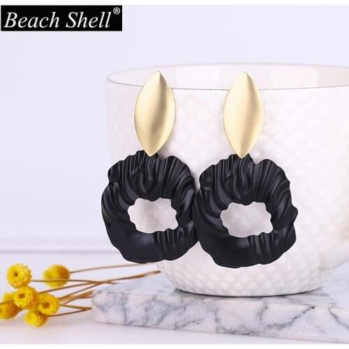 2021 black earrings Women jewelry fashion drop earring korean long bohemian christmas dangle statement geometric accessories new