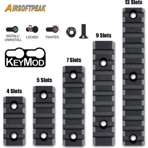 4/5/7/9/13 Slots 21mm Rifle Scope Mount Keymod Weaver Picatinny Rail Military Aluminum Tactical Mount Base Hunting Accessories