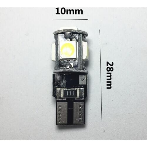 4Pcs White Car Side Tail Light T10 w5w led CANBUS 5SMD 5050 194 W5W canbus 501 5050 5SMD LED Bulb t10 led Sign Trun Light 12V