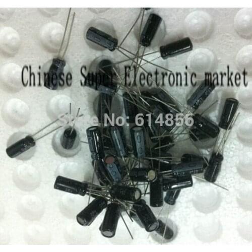 50PCS 25V330UF 8*12mm 330UF 25V 8*12 Electrolytic capacitor