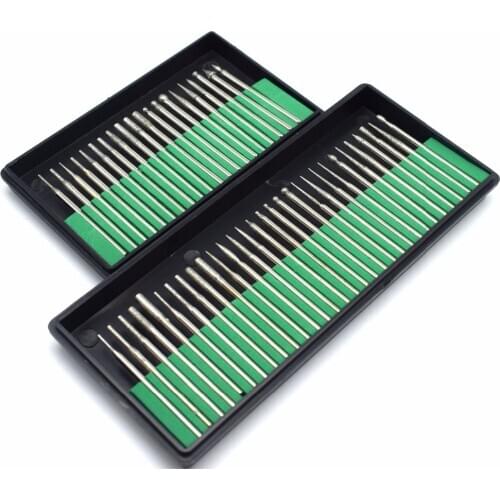 50pcs/set Diamond Rotary Burs Jewelry Polishing Tools Drill Engraving Bits Grinding Burs Diameter 2.35mm DIY Jewelry Tool