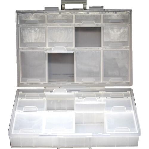 Aidetek half transparent BOX-ALL-24 small parts beads stationery jewelry box organizer COMBO