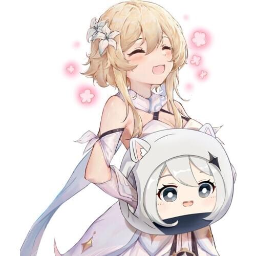 45CM Game Genshin impact cosplay anime accessories Amber Paimon cosplay pillow plush doll cute anime pillow Project