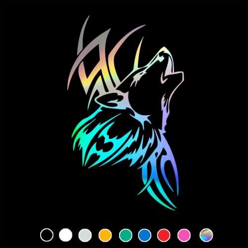Car Sticker Howling Wolf Head Decal For Cars Auto Motorcycle Bumper Window Door Body JAYJOE Dropshipping Vinyl Car Stickers