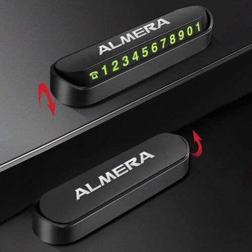 Car Temporary Stop Sign Parking Card Telephone Number Card Plate for Nissan Almera G15 N16 Car-Styling Accessories