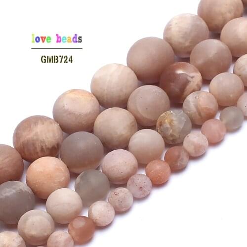 Natural Dull Polish Matte Sun Stone Round Loose Beads For Jewelry Making 15inches 6/8/10/12mm Gem Stone Beads Making Bracelet