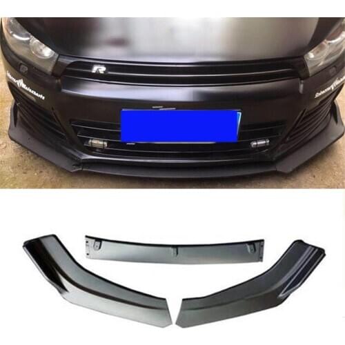 CEYUSOT FOR Vw Scirocco Front Car Spoiler Body Kit 3ps The Front Bumper Protects The Separator Trim Strip Scirocco Accessories