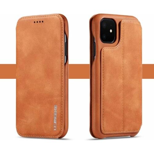 Genuine Leather Flip Cover for iPhone 11 Pro Max 11Pro Case Card Slot Magnet Cover for iPhone 11 2019 Pro Max Stand Holder Funda