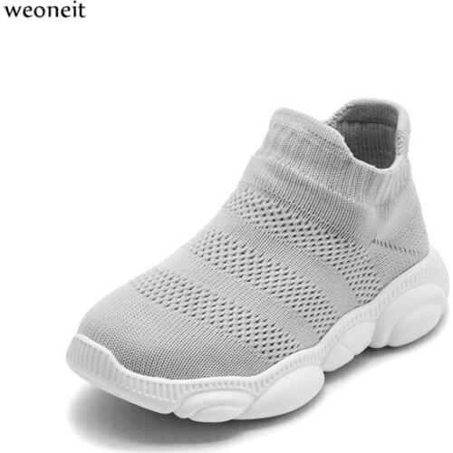 Weoneit Children Shoes Spring Fashion Sport Girls Shoes Soft Breathable Running Boys Sneakers Red Black Grey Beige Kids Shoes