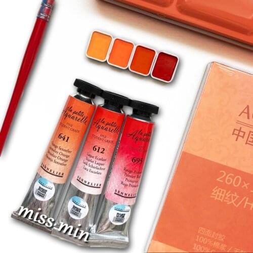 France SENNELIER 36 Color College Grade Watercolor Tube Paint 21ml White Yellow Red Purple Series Acuarelas Aquarela Pigment