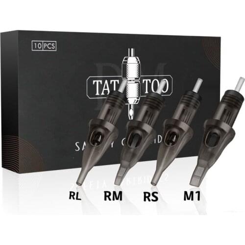 Cartridge Tattoo Needles RL RS RM M1 Disposable Sterilized Safety Tattoo Needle for Cartridge Machines Grips