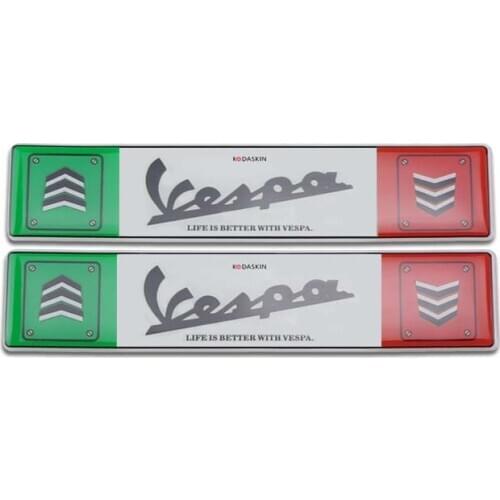 KODASKIN Motorcycle Decals License Plate Holder Frame sticker Accessories for VESPA gts300 LX sprint Primavera 150