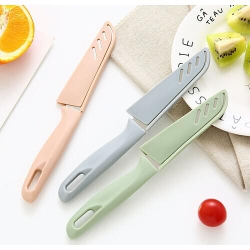 Multifunctional stainless steel fruit knife for cutting vegetables, portable peeling knife for household kitchen