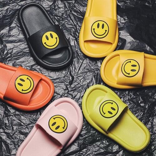 Fashion fancy cute smiling happy face girls Slippers