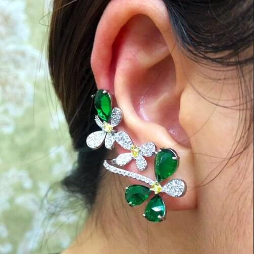 Missvikki Retro Trendy Flower Earrings Full Mirco Paved Cubic Zircon Naija Dubai Wedding Ear jewelry High End Jewelry