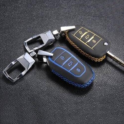 My Good Car Leather Car Key Case Cover For Peugeot 4008 308 3008 301 2008 408 Car accessories