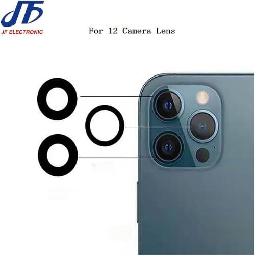20pcs/lot New Camera Lens Replacement For Iphone 11 12 Pro Max Mini SE2 Rear Camera Glass Lens Cover with adhesive
