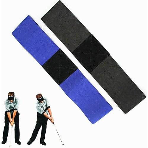 2021 New Golf Swing Trainer Elastic Arm Band Belts Eginner Practicing Guide Gesture Alignment Training Aid Correct Swing Trainer