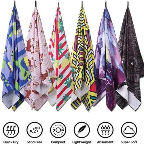 New Quick dry beach towel Microfiber Bath Towels Beach cushion Swimming Gym Towel for Kids Adults Yoga Mat
