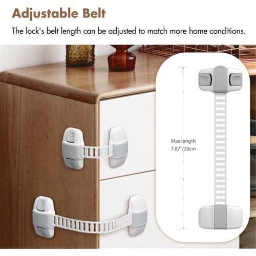 Drawer Door Cabinet Cupboard Toilet Safety Locks Baby Kids Safety Care Plastic Locks Straps Infant Baby Protection