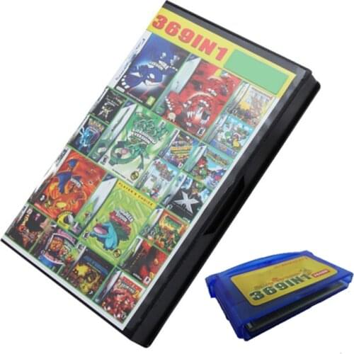 Superior 32 Bit Video Game Cartridge Memory Card for Nintendo GBA Compilations Collection 369 in 1 English Language Version