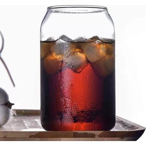 Transparent Beverage Cup Creative Handmade Can Glass Multipurpose Heat-Resistant Mug for Home Bar Kitchen,Dining & Bar TB