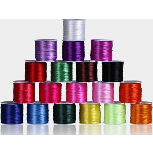 Multi-color 0.5mm Elastic Beading Stretch Wire/Cord/String/Thread For Clothes Shoes Bracelet Making 60meters/roll