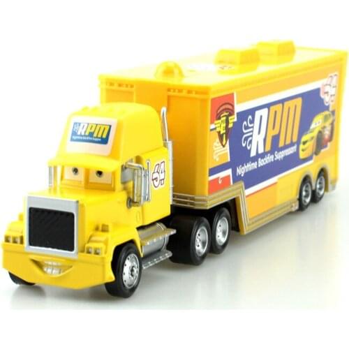 100% Original Pixar Cars No.64 Mack Uncle Truck 1:55 Diecast Metal Plastic And Alloy Model Car Loose Toys Set Lightning McQueen